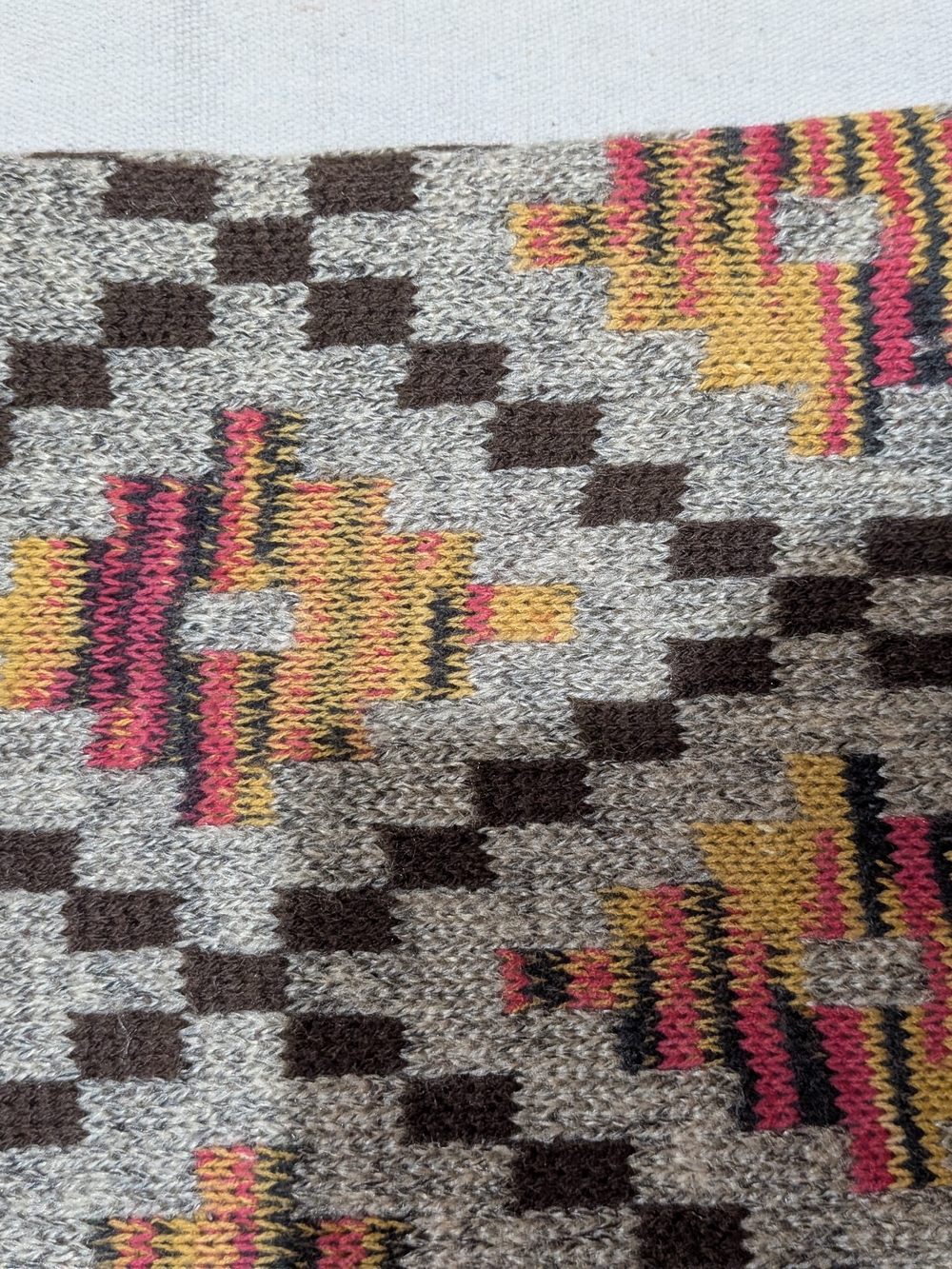 Draped Open Front Geometric Artsy Eclectic Cardigan - Picture 4 of 11